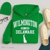 Wilmington Delaware Est 1832 Varsity Hoodie thumb 4