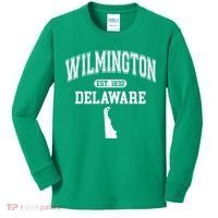 Wilmington Delaware Est 1832 Varsity Kids Long Sleeve Shirt thumb 0