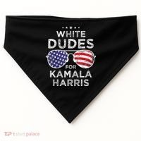 White Dudes For Kamala Harris USA-Made Doggie Bandana thumb 0