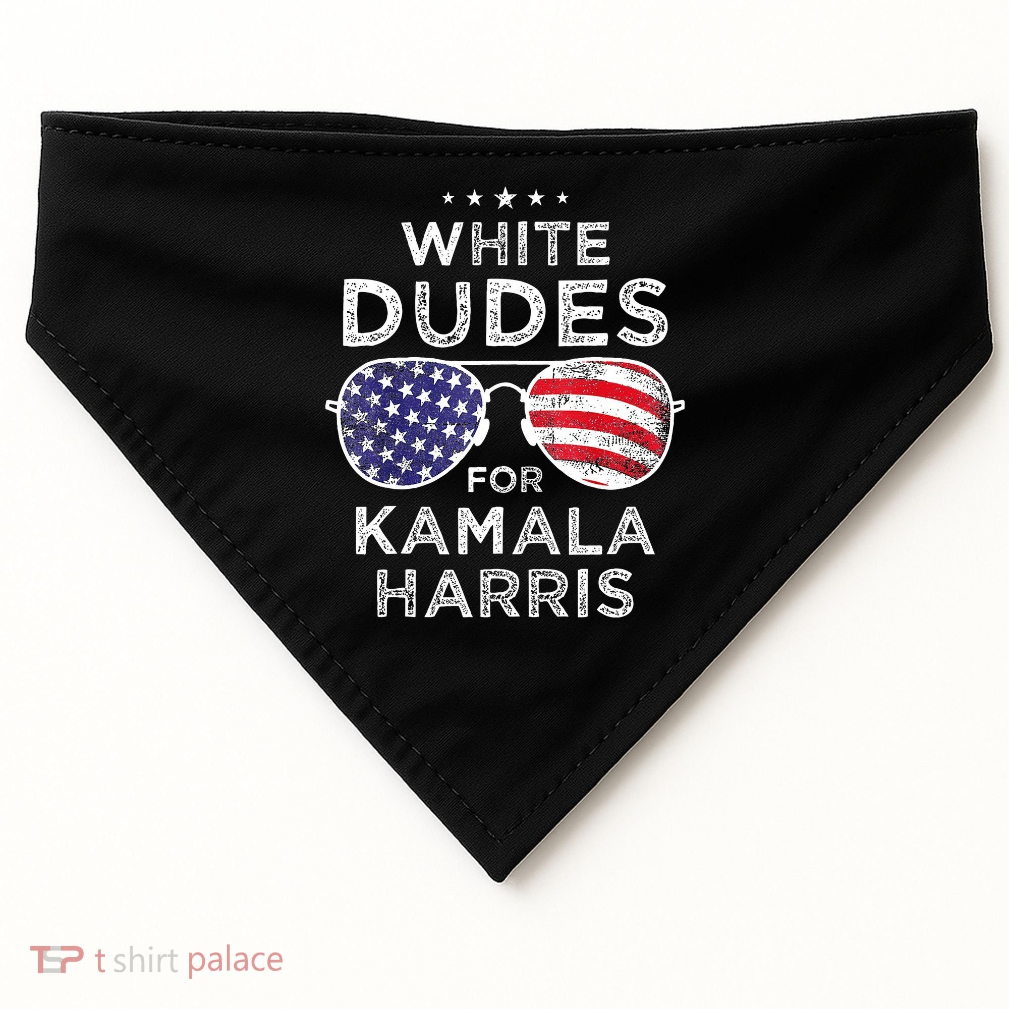 White Dudes For Kamala Harris USA-Made Doggie Bandana