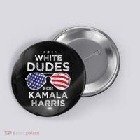 White Dudes For Kamala Harris Button thumb 0