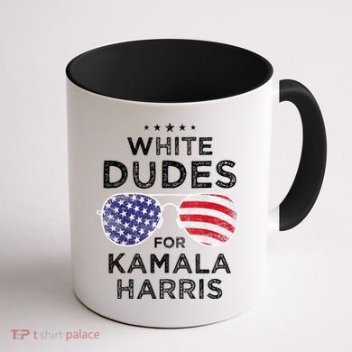 White Dudes For Kamala Harris Coffee Mug back