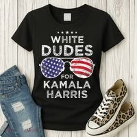 White Dudes For Kamala Harris Women's T-Shirt thumb 3