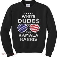 White Dudes For Kamala Harris Kids Sweatshirt thumb 0