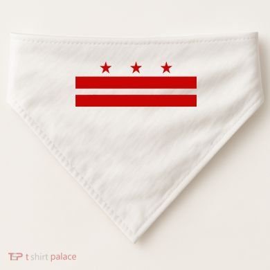Washington D.C. Flag A Capital City USA-Made Doggie Bandana
