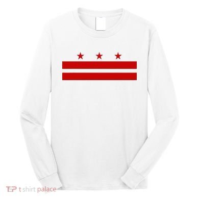 Washington D.C. Flag A Capital City Long Sleeve Shirt