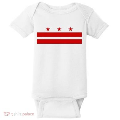 Washington D.C. Flag A Capital City Baby Bodysuit