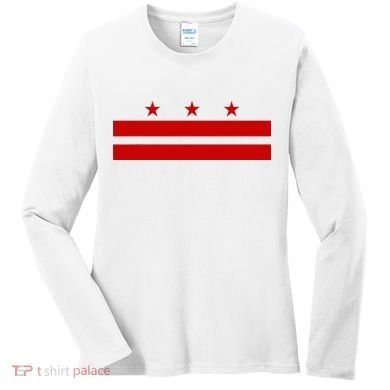 Washington D.C. Flag A Capital City Women's Long Sleeve Shirt