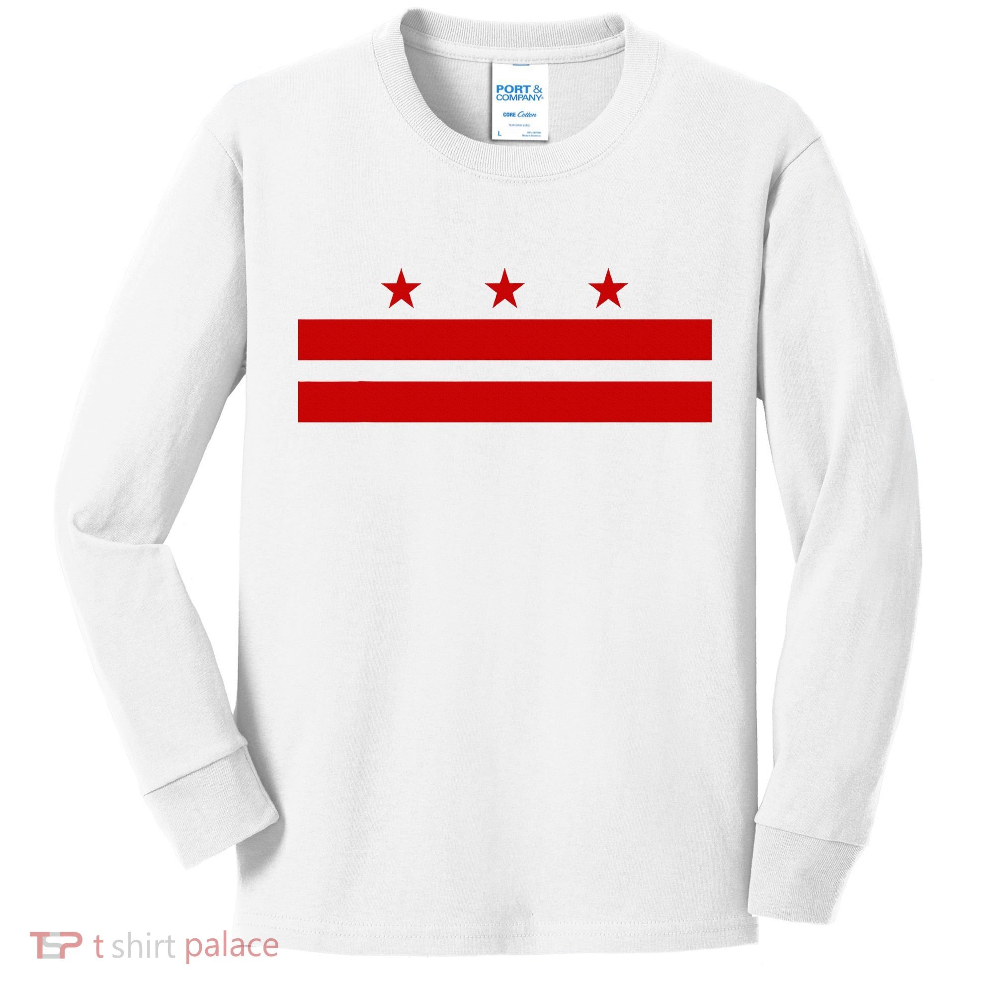 Washington D.C. Flag A Capital City Kids Long Sleeve Shirt