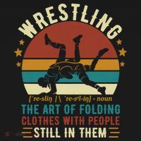 Wrestling Definition Funny Wrestle Women Boy Wrestling Ornament thumb 1