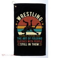 Wrestling Definition Funny Wrestle Women Boy Wrestling Golf Towel thumb 0