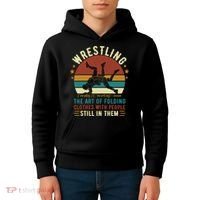 Wrestling Definition Funny Wrestle Women Boy Wrestling Kids Hoodie thumb 4