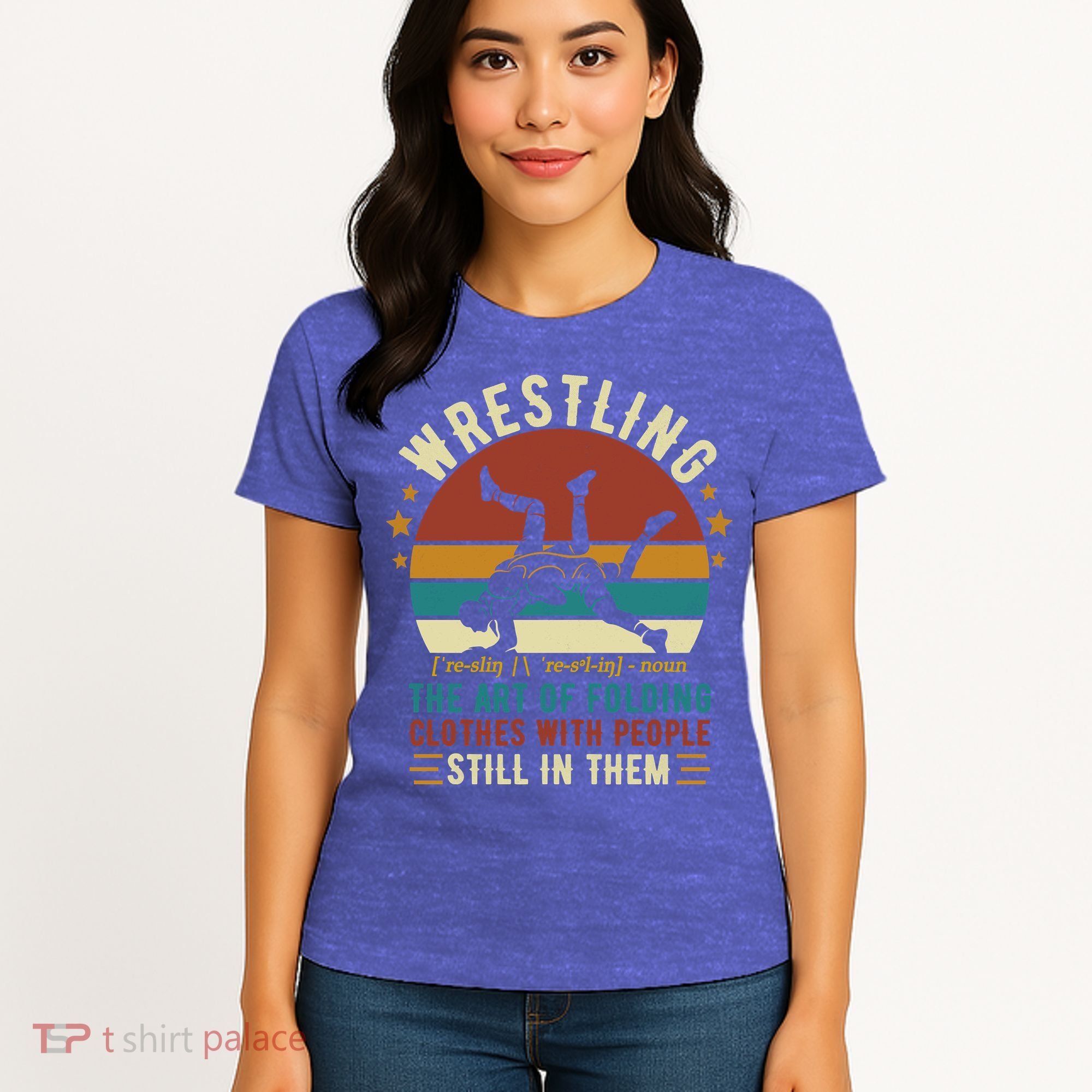 Wrestling Definition Funny Wrestle Women Boy Wrestling Women's T-Shirt