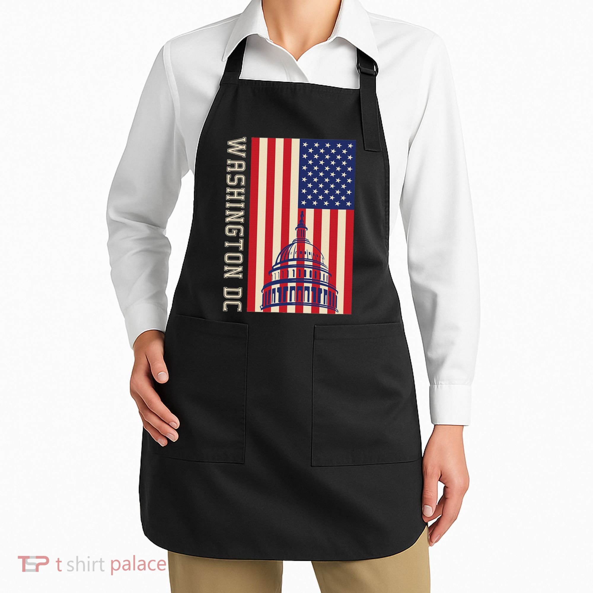 Washington Dc Flag Of The United States Apron