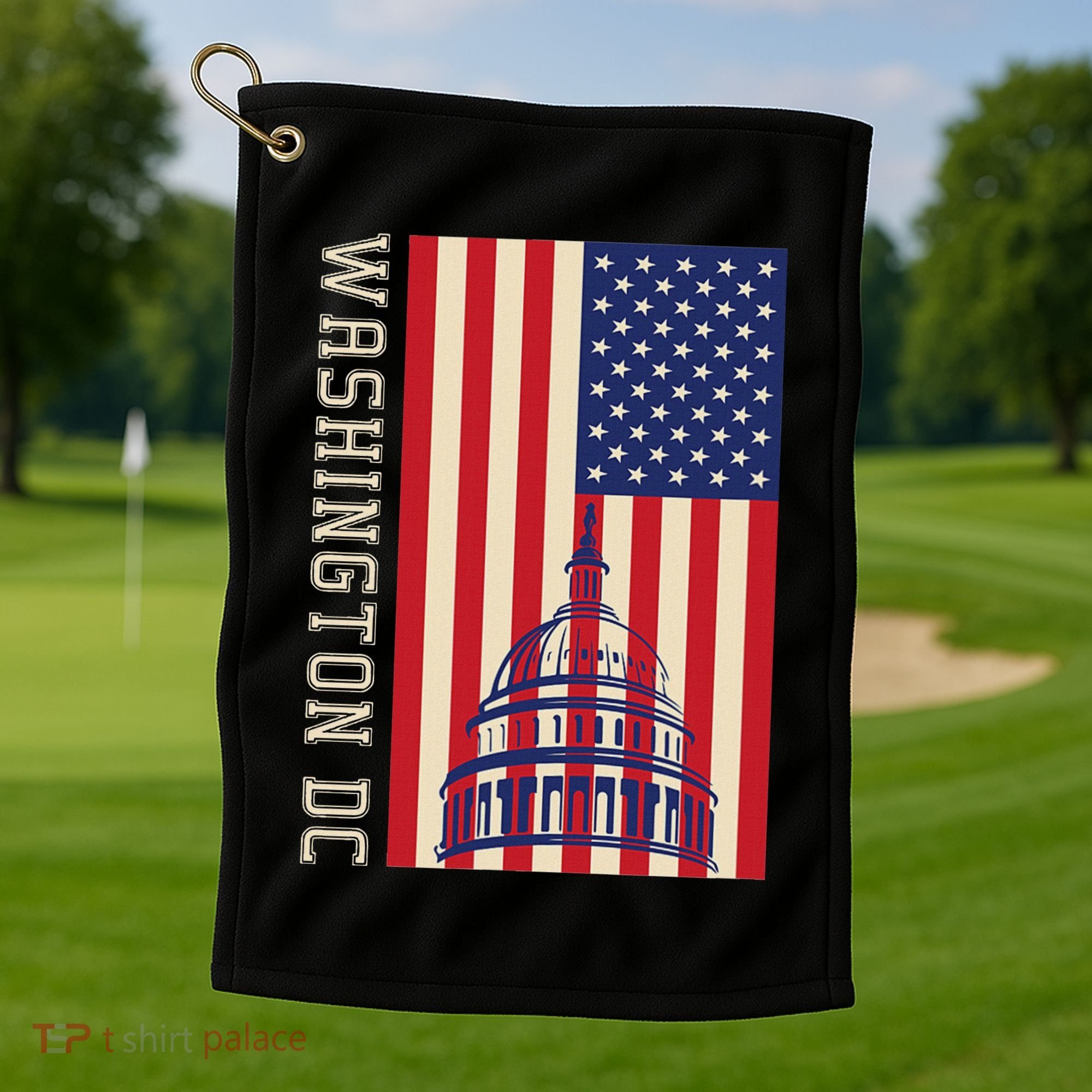 Washington Dc Flag Of The United States Golf Towel