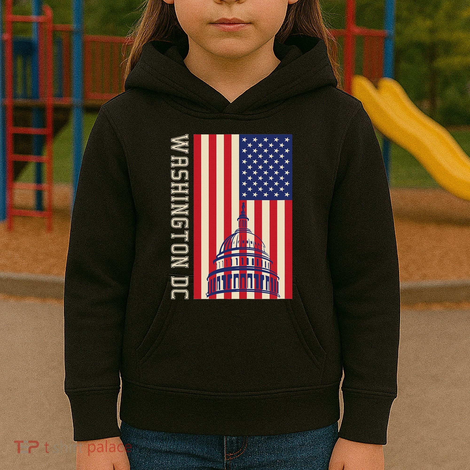 Washington Dc Flag Of The United States Kids Hoodie
