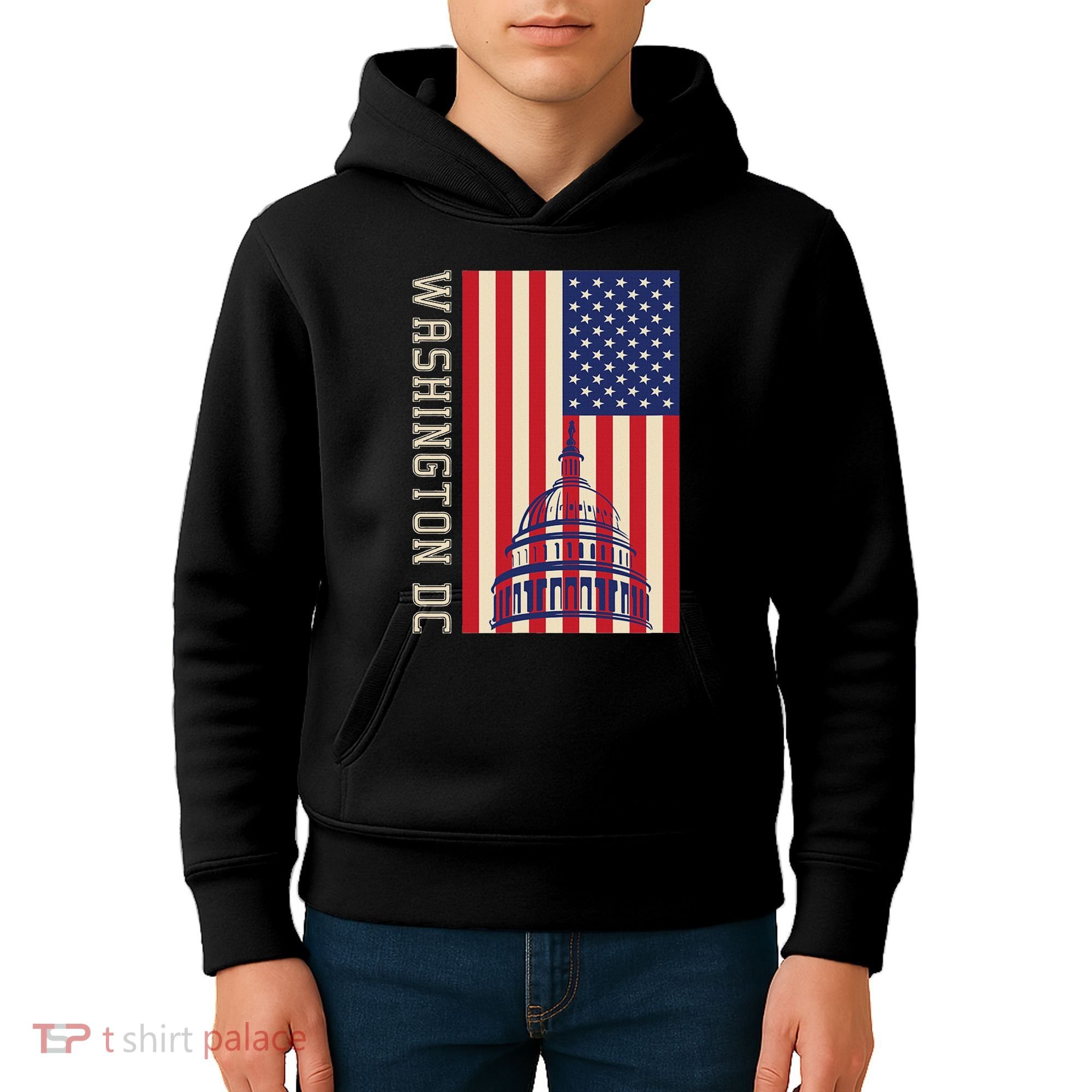 Washington Dc Flag Of The United States Kids Hoodie