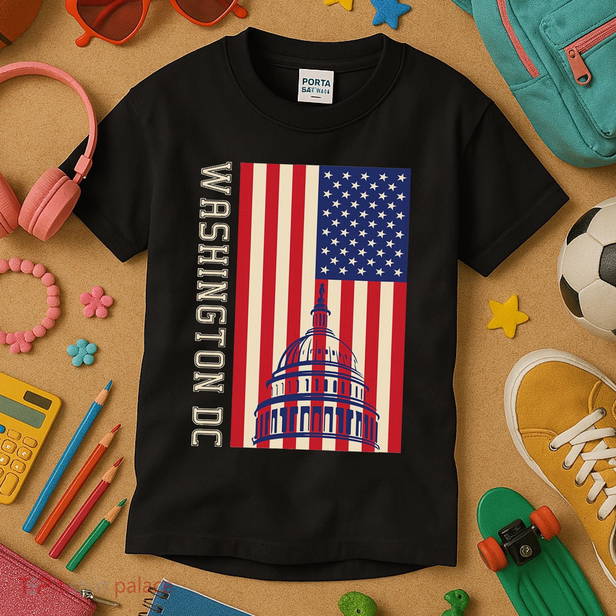 Washington Dc Flag Of The United States Kids T-Shirt