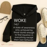 Woke Definition Funny Anti Woke Saying Anti Woke Hoodie thumb 4