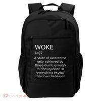 Woke Definition Funny Anti Woke Saying Anti Woke Backpack thumb 0