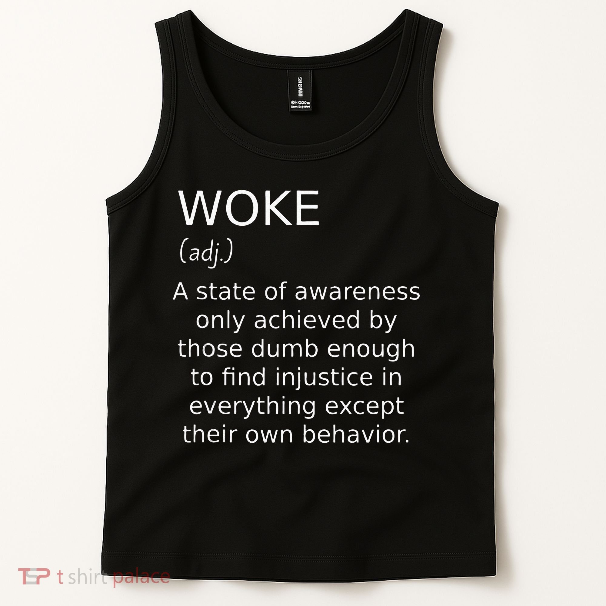 Woke Definition Funny Anti Woke Saying Anti Woke Tank Top