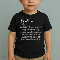 Woke Definition Funny Anti Woke Saying Anti Woke Toddler T-Shirt thumb 2