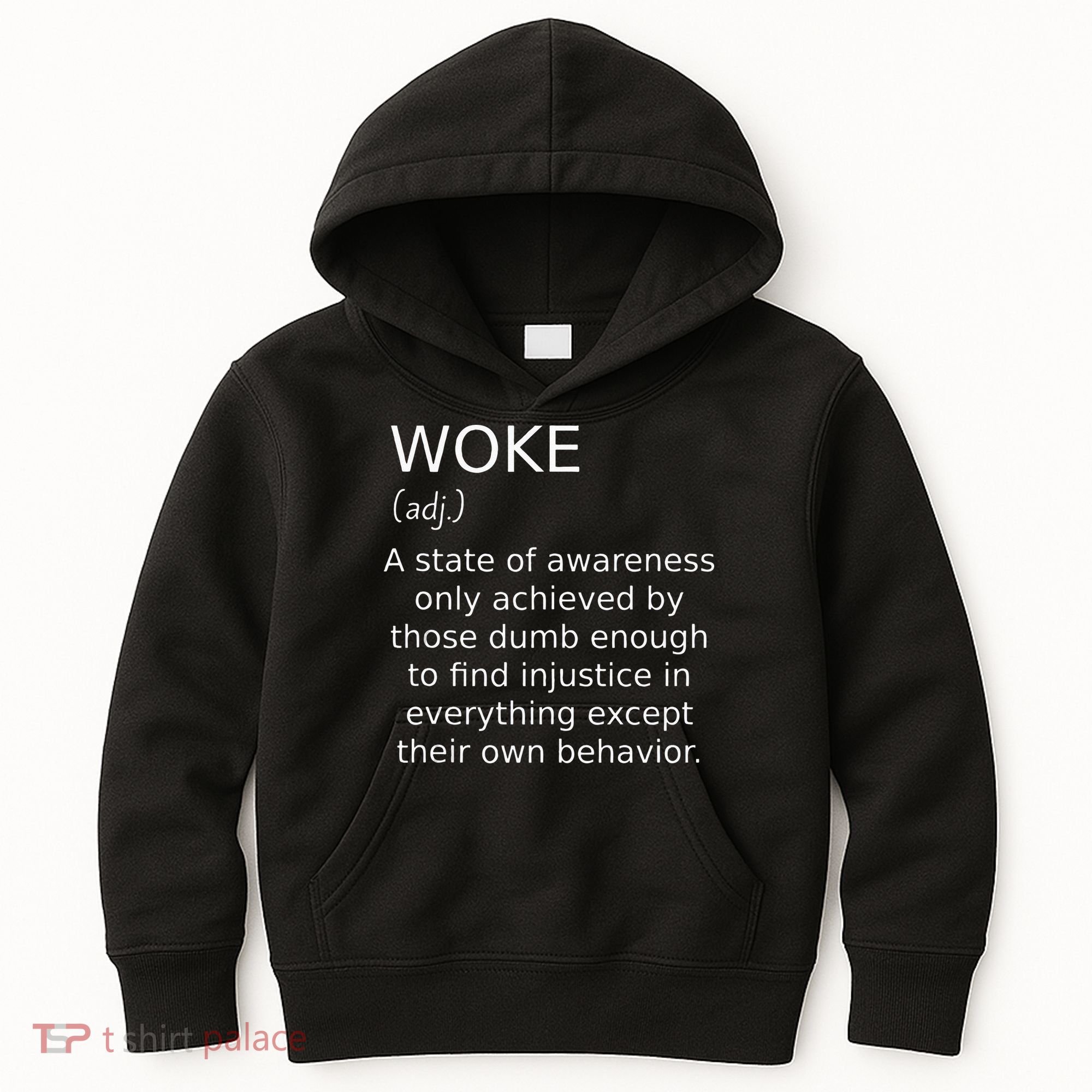 Woke Definition Funny Anti Woke Saying Anti Woke Kids Hoodie