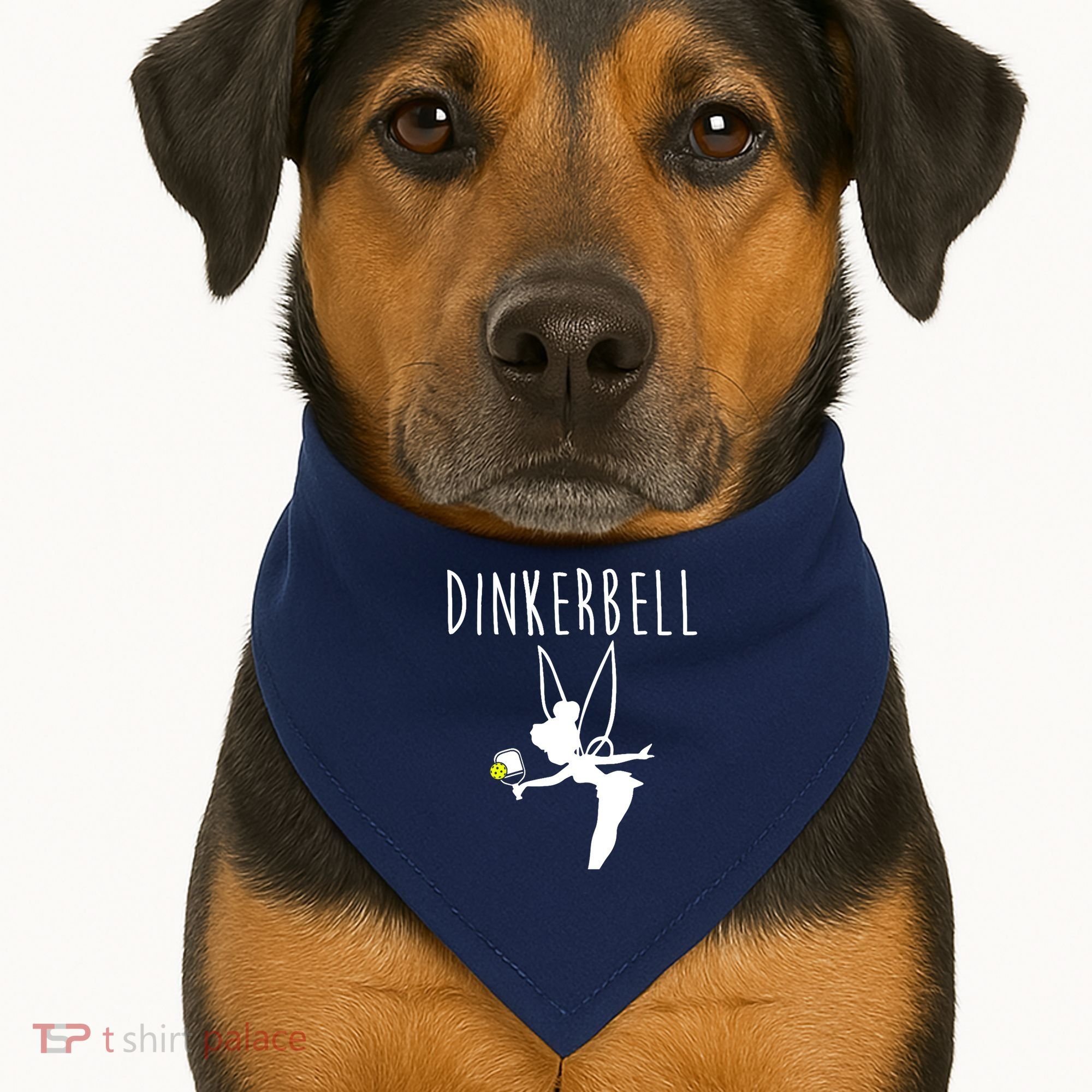 Wo Dinkerbell Funny Pickleball USA-Made Doggie Bandana