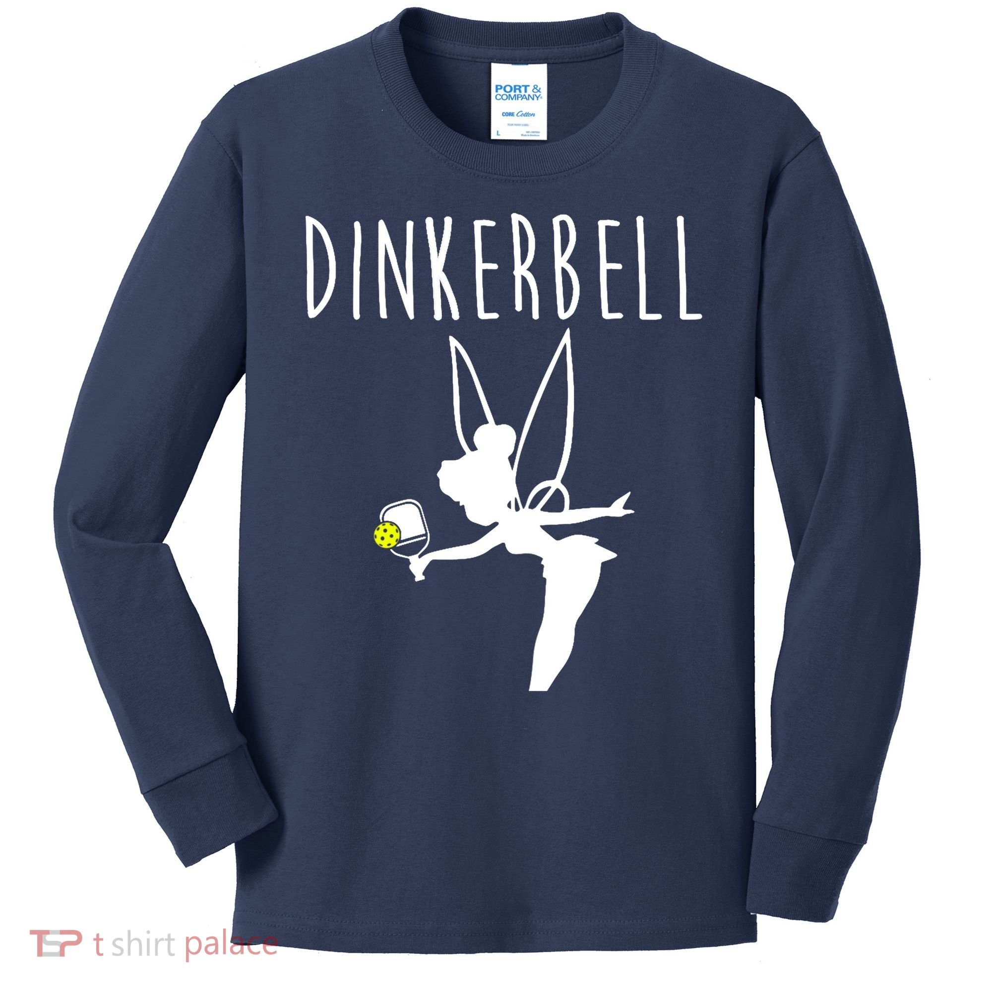 Wo Dinkerbell Funny Pickleball Kids Long Sleeve Shirt