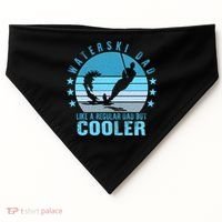 Waterski Dad Fathers Day Ski Lover Dad Water Skiing Rider Gift USA-Made Doggie Bandana thumb 0