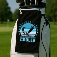 Waterski Dad Fathers Day Ski Lover Dad Water Skiing Rider Gift Golf Towel thumb 2