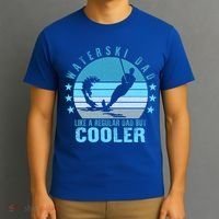 Waterski Dad Fathers Day Ski Lover Dad Water Skiing Rider Gift T-Shirt thumb 3