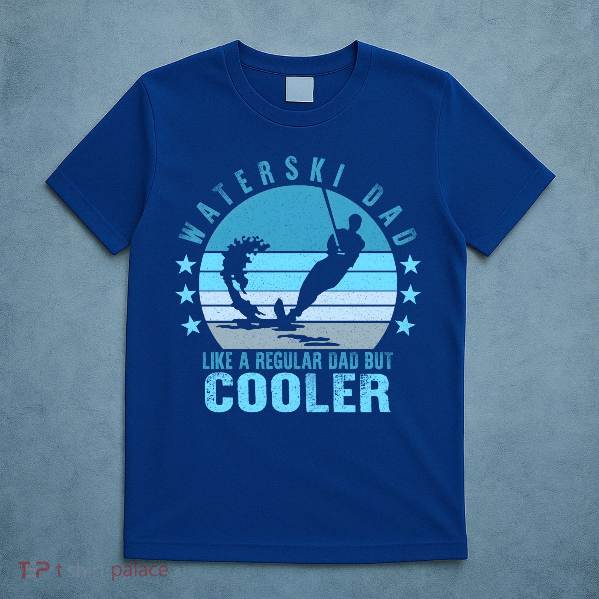 Waterski Dad Fathers Day Ski Lover Dad Water Skiing Rider Gift T-Shirt