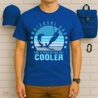 Waterski Dad Fathers Day Ski Lover Dad Water Skiing Rider Gift T-Shirt thumb 6