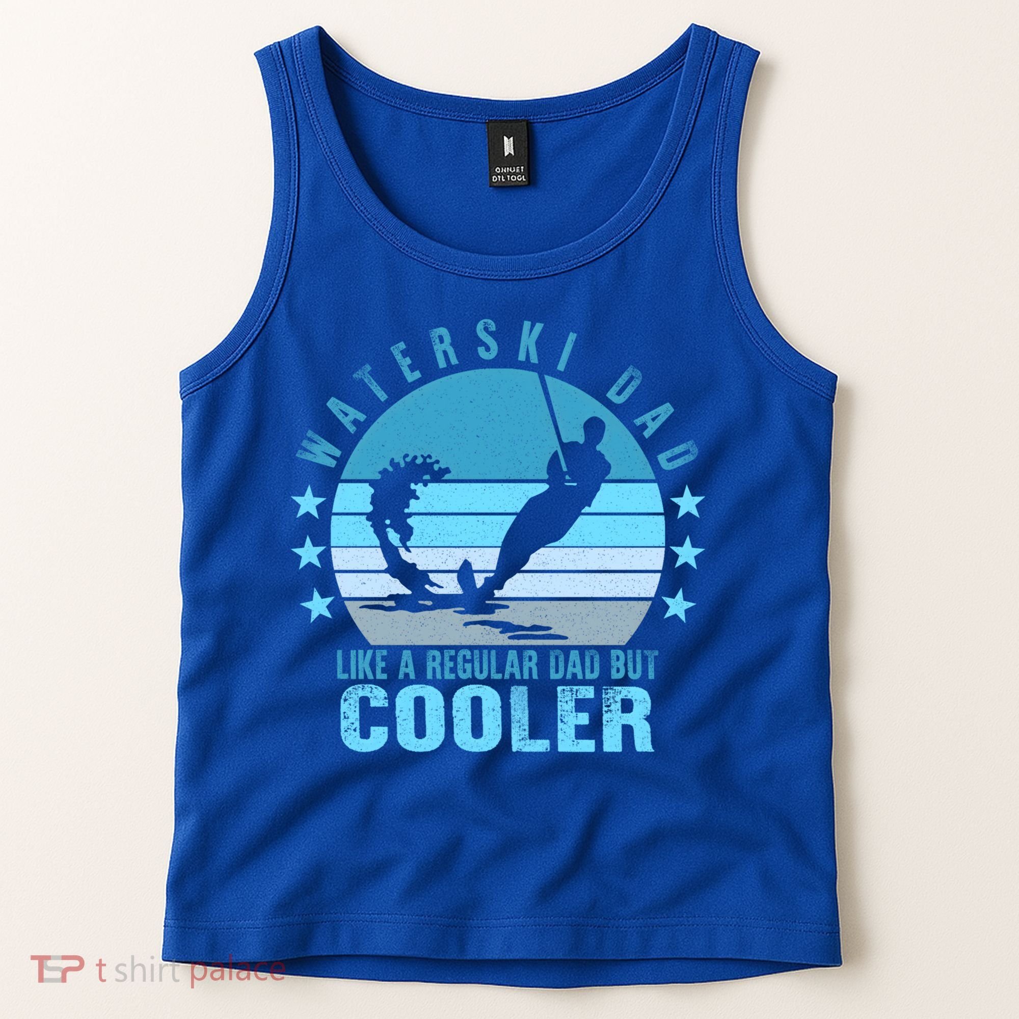 Waterski Dad Fathers Day Ski Lover Dad Water Skiing Rider Gift Tank Top