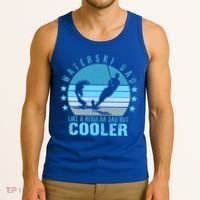 Waterski Dad Fathers Day Ski Lover Dad Water Skiing Rider Gift Tank Top thumb 3