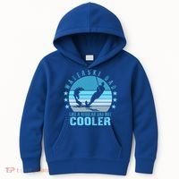 Waterski Dad Fathers Day Ski Lover Dad Water Skiing Rider Gift Kids Hoodie thumb 0