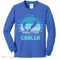 Waterski Dad Fathers Day Ski Lover Dad Water Skiing Rider Gift Kids Long Sleeve Shirt thumb 0