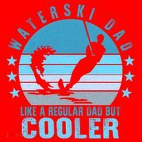 Waterski Dad Fathers Day Ski Lover Dad Water Skiing Rider Gift Santa Hat thumb 1