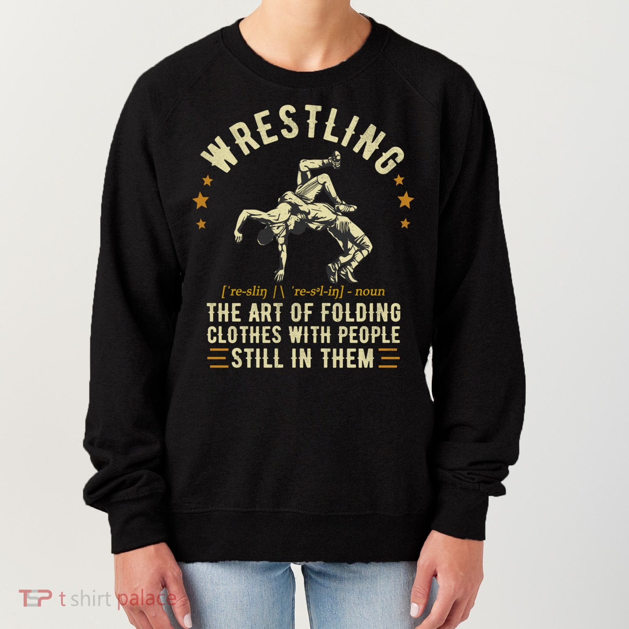 Wrestling Definition Funny Wrestle  Wrestling Cute Gift Women's Sweatshirt