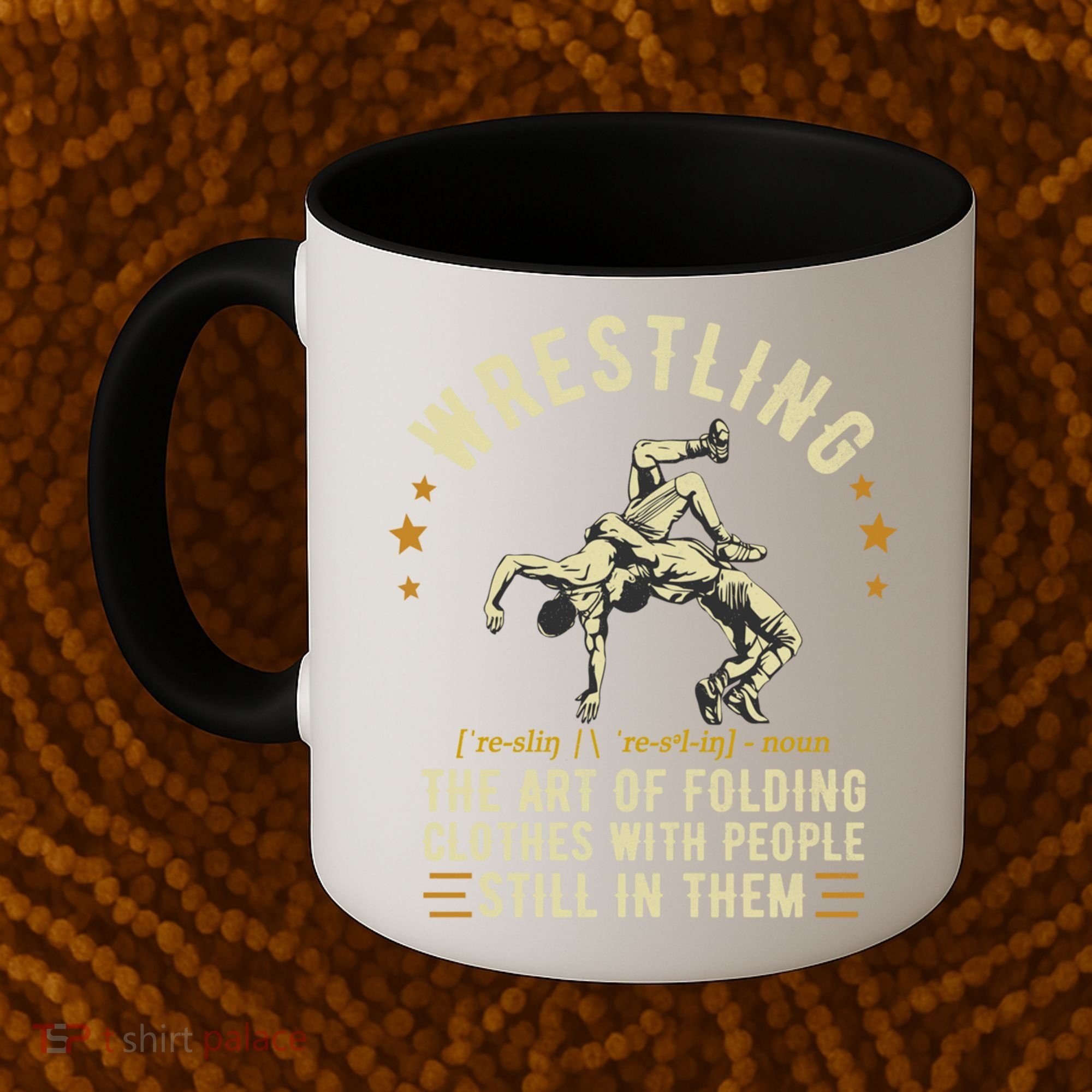 Wrestling Definition Funny Wrestle  Wrestling Cute Gift Coffee Mug