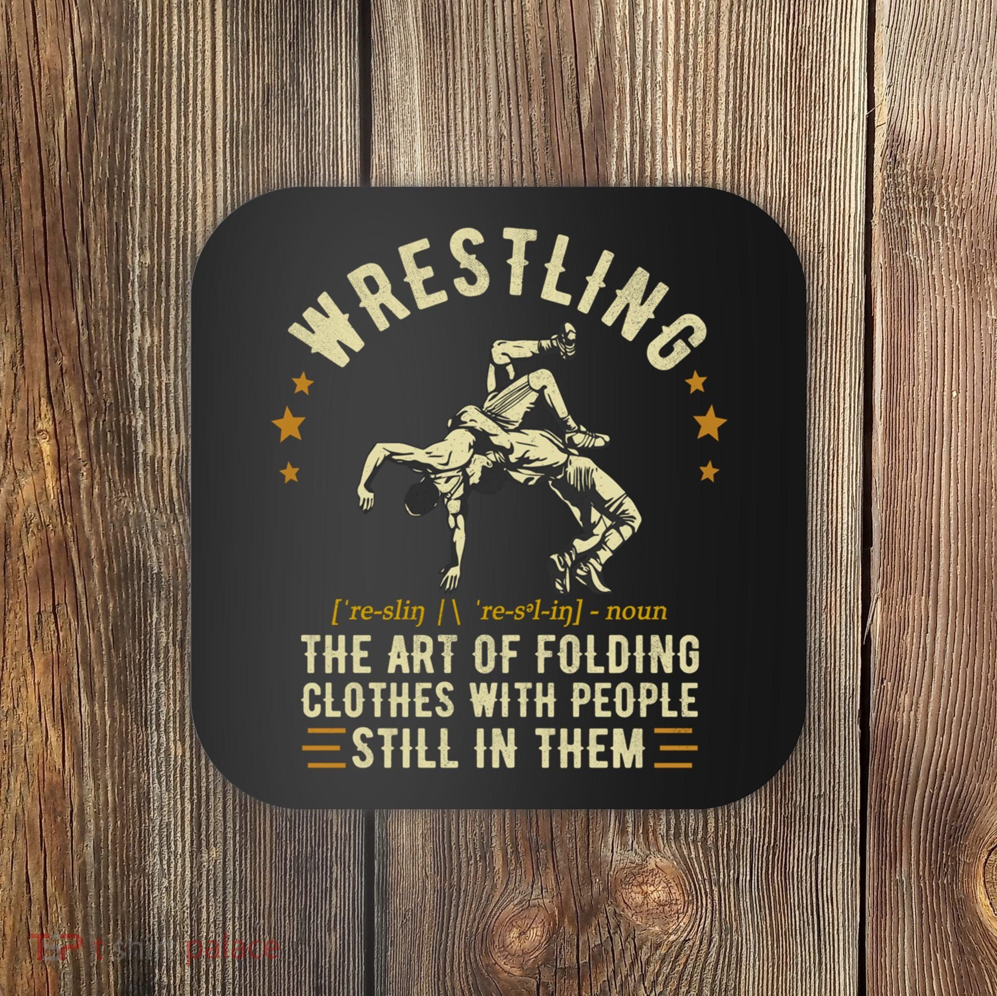 Wrestling Definition Funny Wrestle  Wrestling Cute Gift Coaster