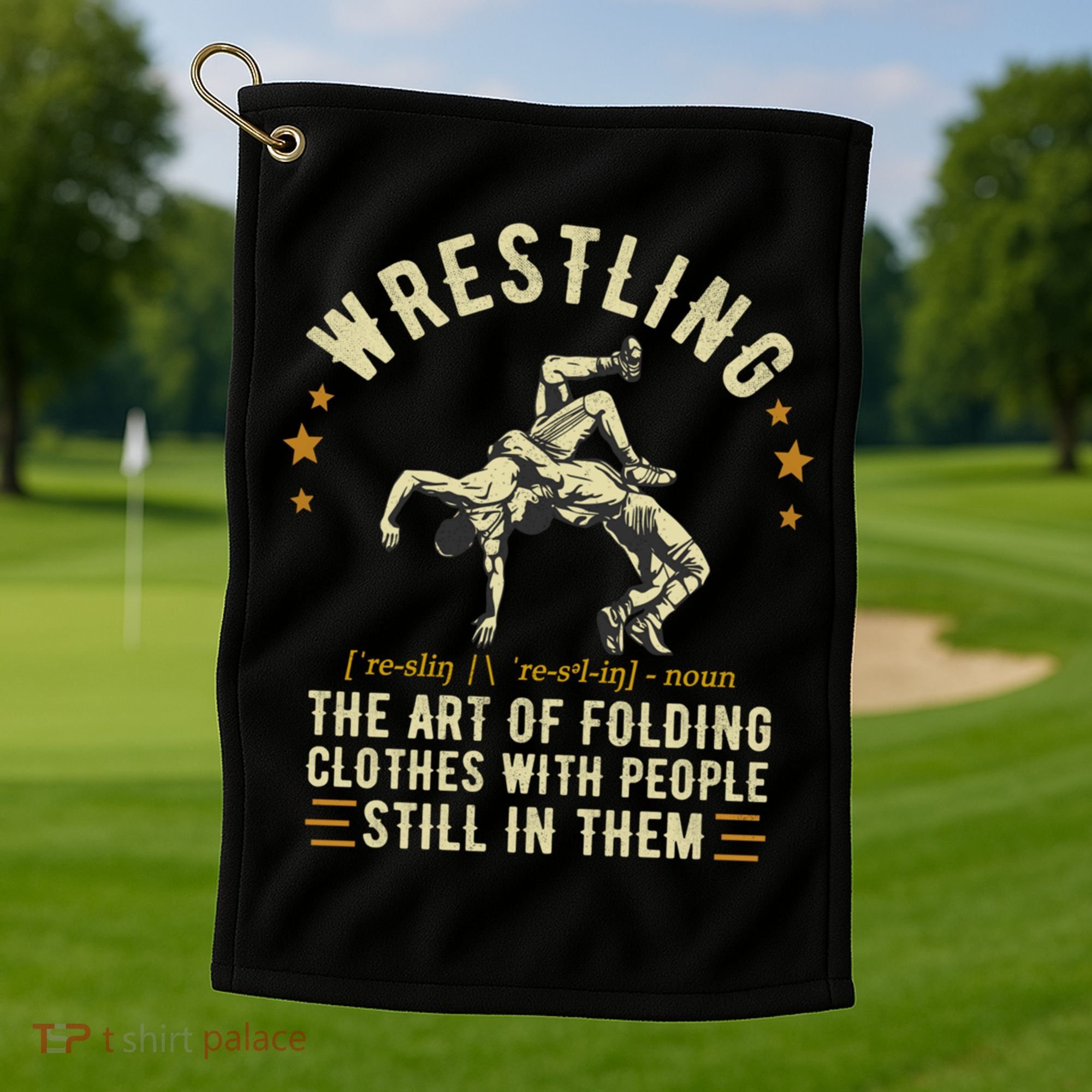 Wrestling Definition Funny Wrestle  Wrestling Cute Gift Golf Towel