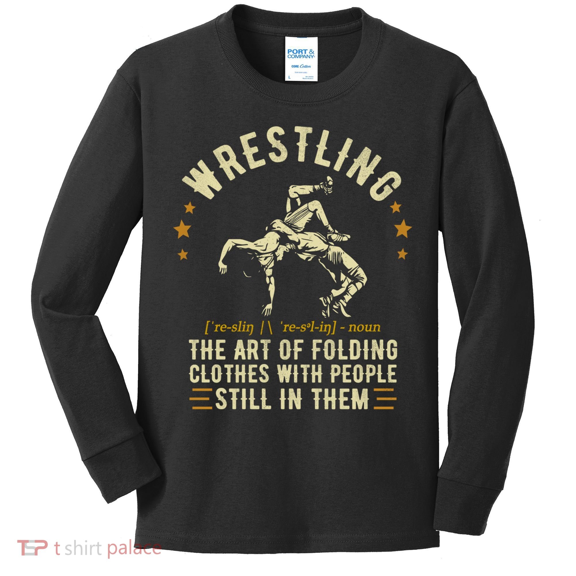 Wrestling Definition Funny Wrestle  Wrestling Cute Gift Kids Long Sleeve Shirt