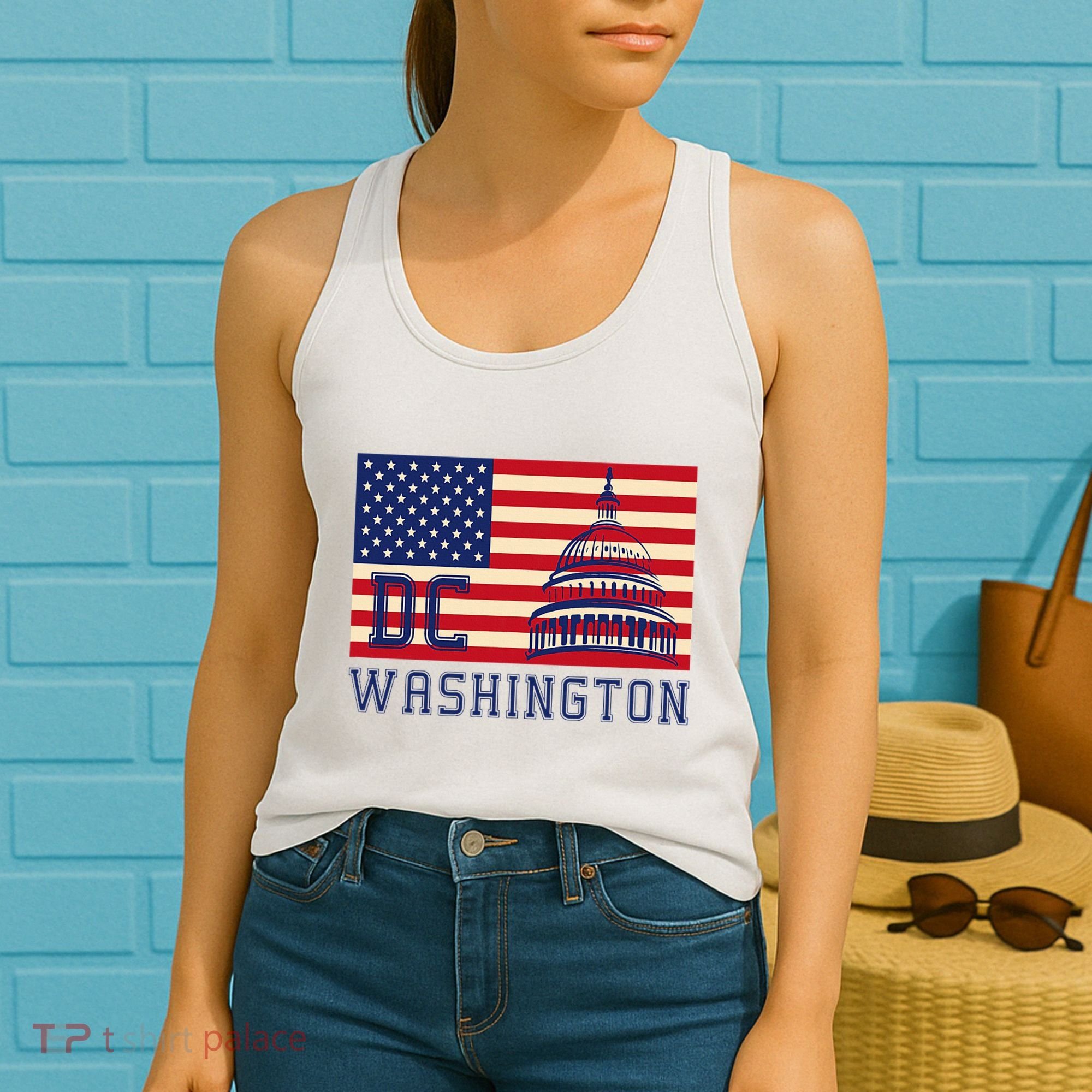 Washington Dc Flag Of The United States Women's Tank Top