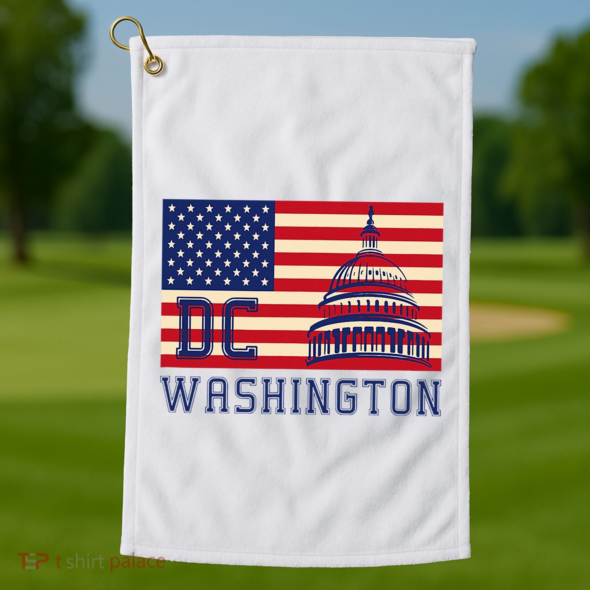 Washington Dc Flag Of The United States Golf Towel