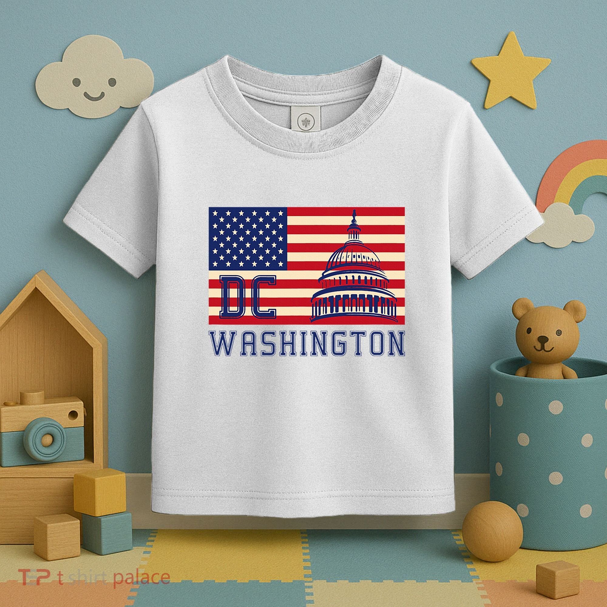 Washington Dc Flag Of The United States Toddler T-Shirt