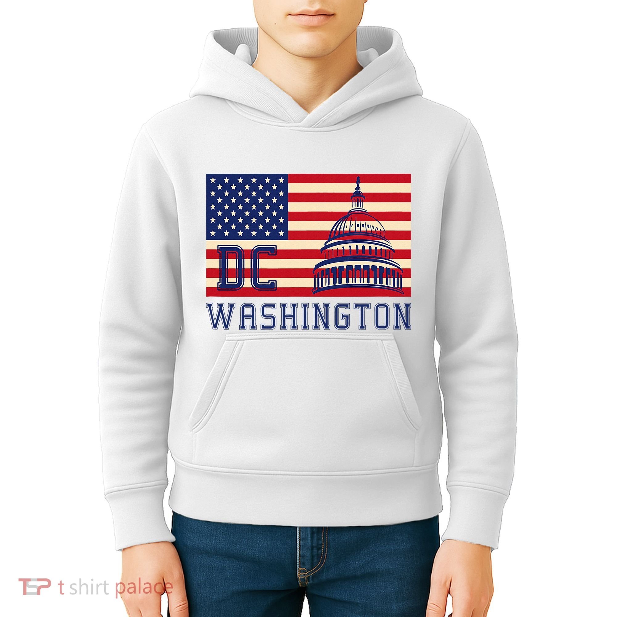 Washington Dc Flag Of The United States Kids Hoodie