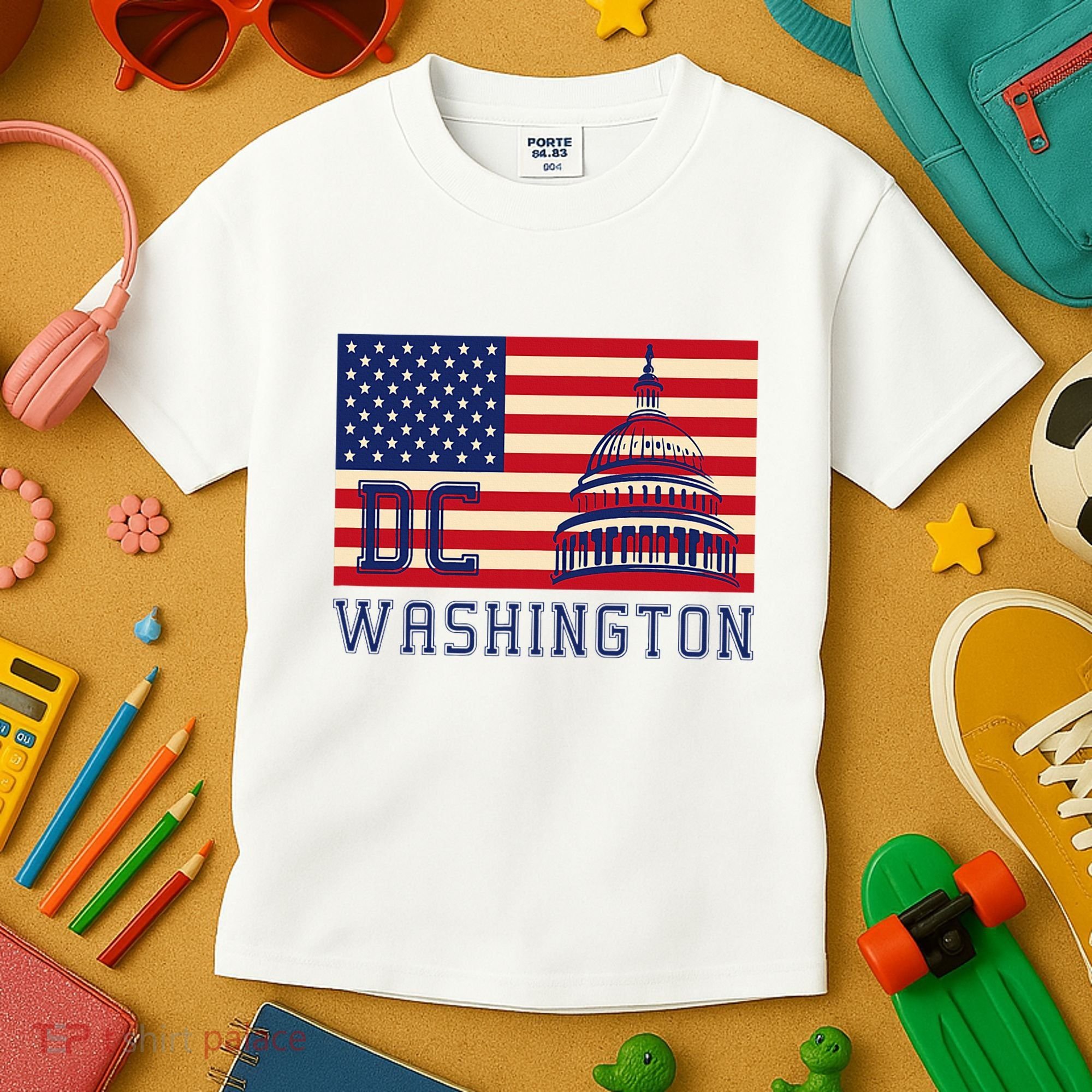 Washington Dc Flag Of The United States Kids T-Shirt