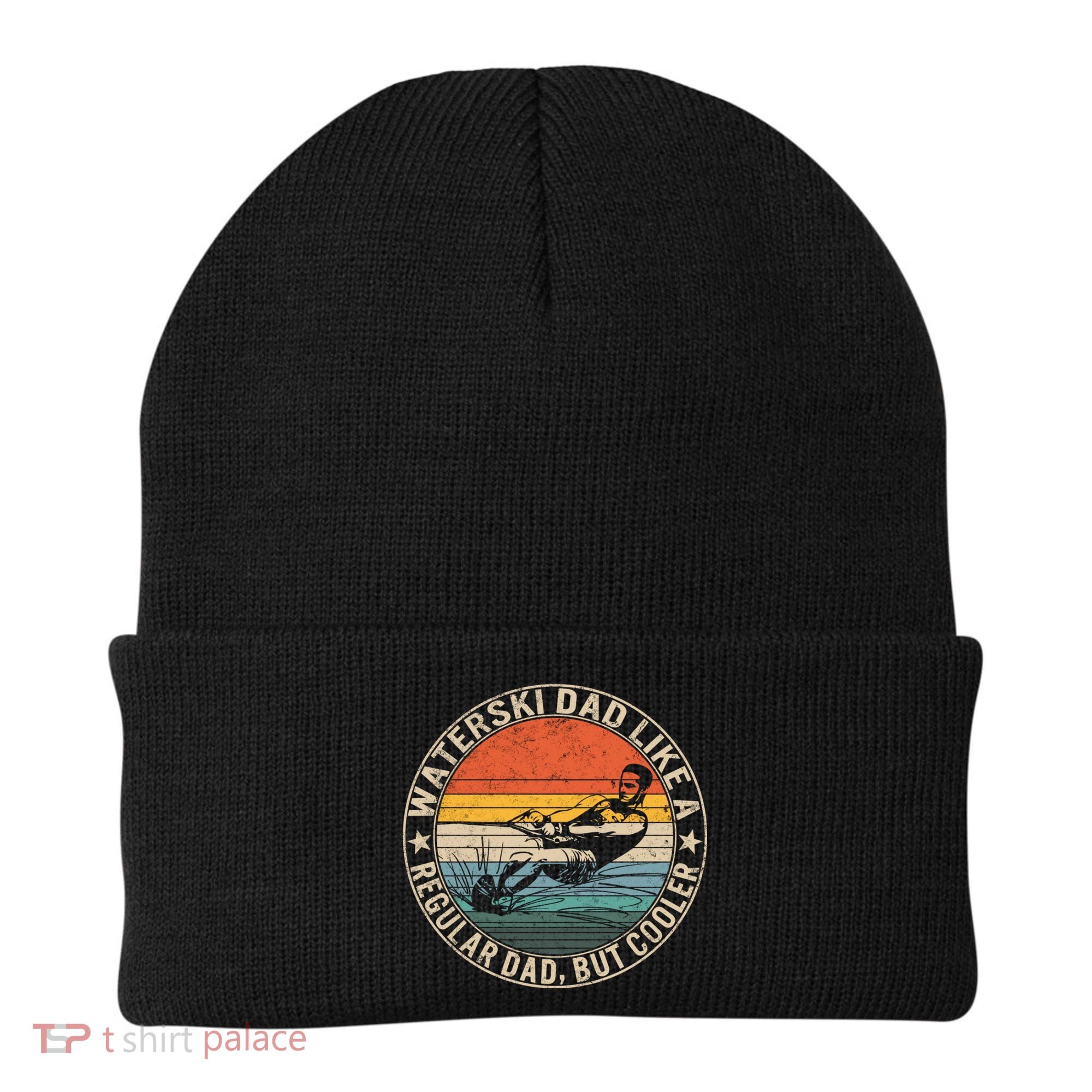 Waterski Dad Fathers Day Ski Lover Dad Water Skiing Rider Gift Beanie